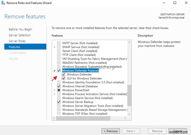 Server 2016에서 Windows Defender 바이러스 백신을 비활성화하거나 제거하는 방법