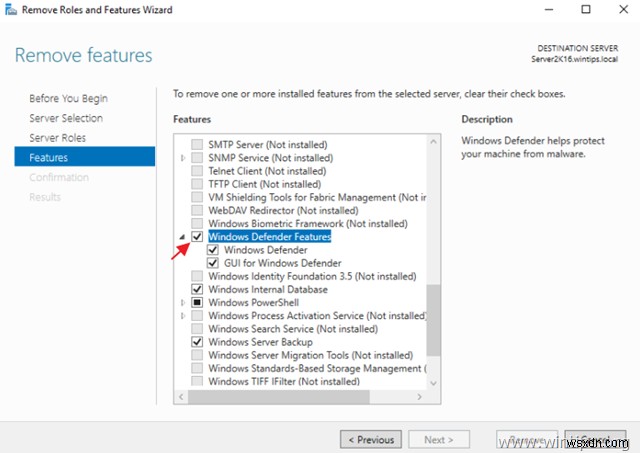 Server 2016에서 Windows Defender 바이러스 백신을 비활성화하거나 제거하는 방법