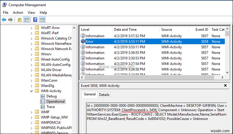 FIX:Windows 10/8/7 OS에서 WMI 공급자 호스트 높은 CPU 사용량(해결됨)