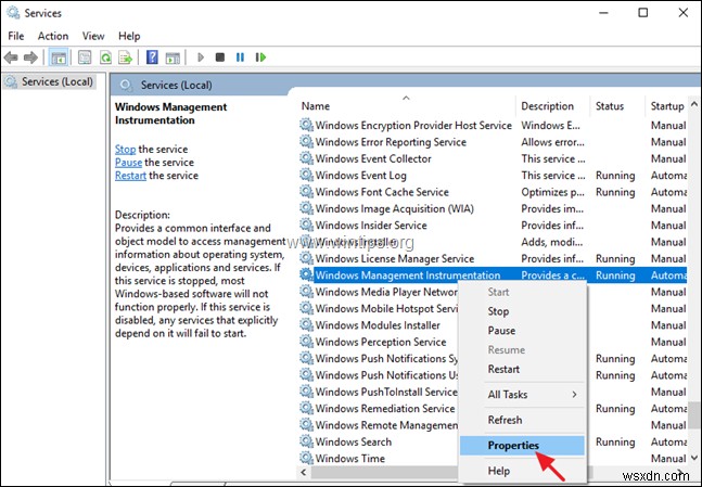 FIX:Windows 10/8/7 OS에서 WMI 공급자 호스트 높은 CPU 사용량(해결됨)