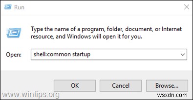 Windows 10 OS에서 시작 폴더를 찾는 방법.