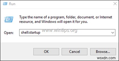 Windows 10 OS에서 시작 폴더를 찾는 방법.