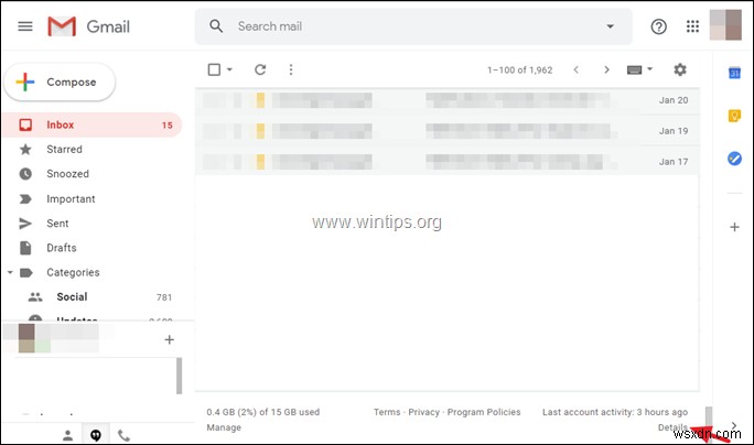 웹에서 GMAIL 로그인 기록 및 Google 계정 활동을 보는 방법.