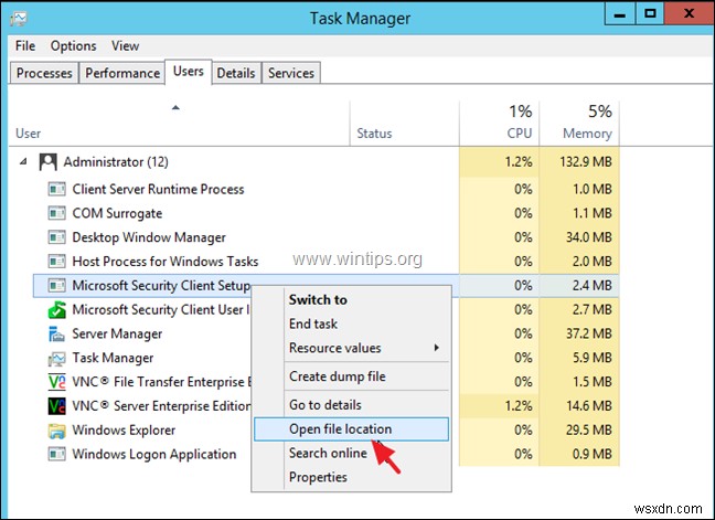 Server 2012/2012R2에서 Microsoft Security Essentials를 제거하는 방법(FIX 오류 0x8004FF04).