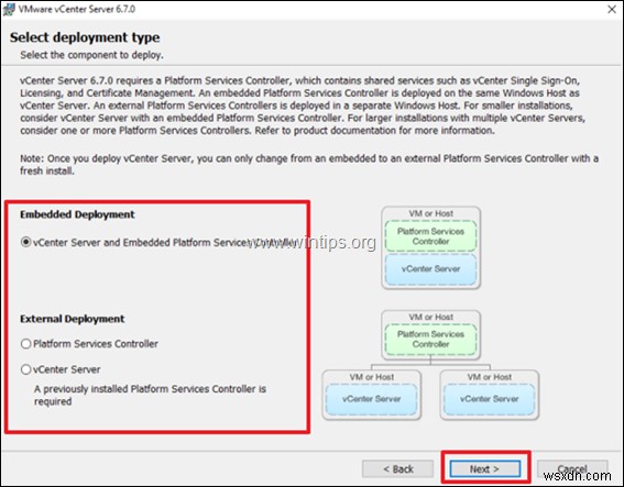 Windows에 vCenter Server 6.7을 설치하는 방법.