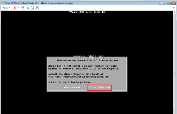 VMware Workstation 15에 vSphere ESXi 6.7을 설치하는 방법.