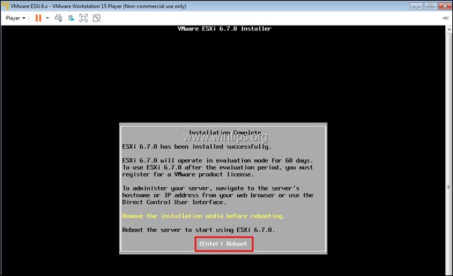 VMware Workstation 15에 vSphere ESXi 6.7을 설치하는 방법.