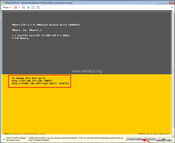 VMware Workstation 15에 vSphere ESXi 6.7을 설치하는 방법.