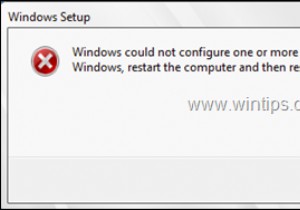 FIX:Windows는 Windows 10 업데이트에서 하나 이상의 시스템 구성 요소를 구성할 수 없습니다(해결됨).