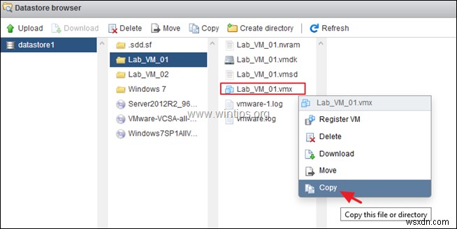 vSphere Hypervisor ESXi 6.7에서 가상 머신을 복제하는 방법.