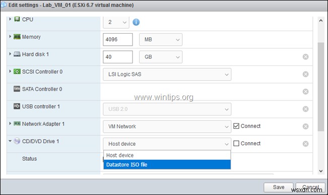 vSphere Hypervisor ESXi 6.7에서 가상 머신을 생성하는 방법 