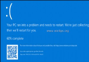 FIX:Windows 10에서 Process1 초기화 실패 0x0000006B(해결됨)