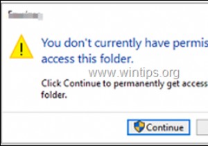 FIX:현재 이 폴더에 액세스할 수 있는 권한이 없습니다(해결됨)