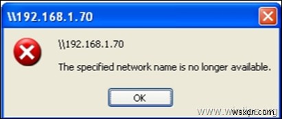 FIX:지정된 네트워크 이름을 더 이상 사용할 수 없습니다. (해결됨)