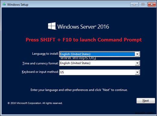 Windows가 시작되지 않는 경우 Server 2016/2019에서 F8 키를 활성화하는 방법.