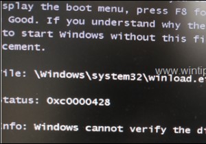 Windows 부팅 오류 0xc0000428 완벽 해결 가이드: winload.efi·winload.exe 디지털 서명 확인 불가 문제 수정하기