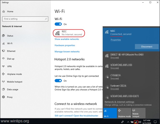 FIX:Wi-Fi가 연결되었지만 Windows 10에서 인터넷에 액세스할 수 없음(해결됨)