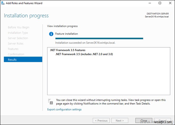 FIX:NET Framework 3.5 0xc004000d Server 2016 설치 오류. (해결됨)