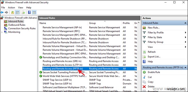 Windows Server 2016(PPTP)에서 VPN 서버를 설정하는 방법.