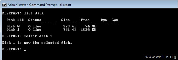 명령 프롬프트 또는 DISKPART에서 하드 드라이브를 포맷하는 방법. 