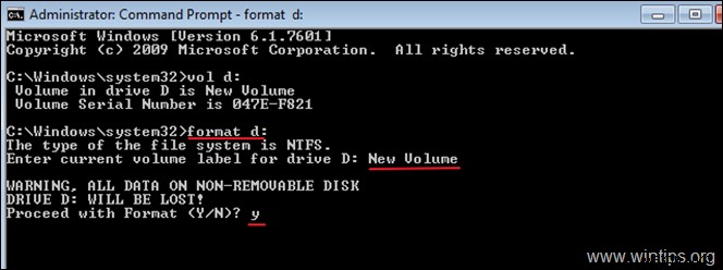 명령 프롬프트 또는 DISKPART에서 하드 드라이브를 포맷하는 방법. 