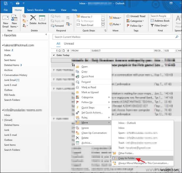 Outlook을 사용하여 IMAP 또는 POP3 이메일을 Office 365로 전송하는 방법.
