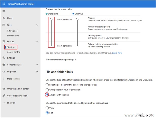 FIX:링크 옵션이 있는 모든 사용자가 SharePoint에서 회색으로 표시됨(해결됨)