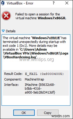 FIX:supR3HardenedWiReSpawn의 VirtualBox 오류 – VirtualBox VM 프로세스 5 재실행 오류(해결됨) 