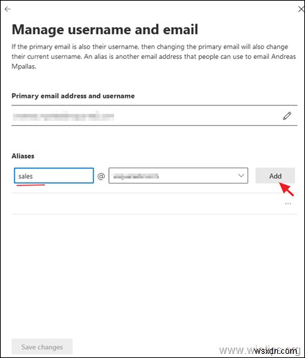 Office365에서 이메일 별칭을 추가하는 방법.