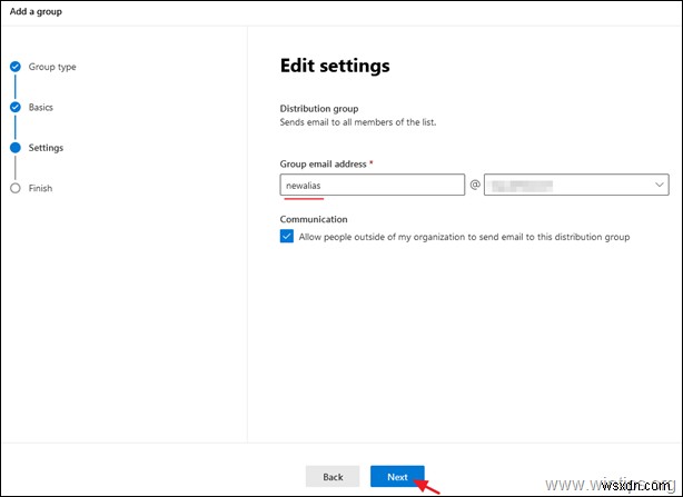 Office365에서 이메일 별칭에 대한 메일 그룹을 설정하는 방법.