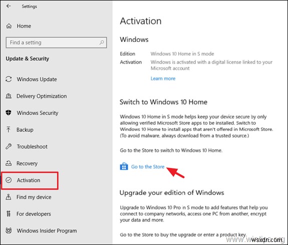 Windows 10 S 모드를 Windows 10 Home으로 변경하는 방법.