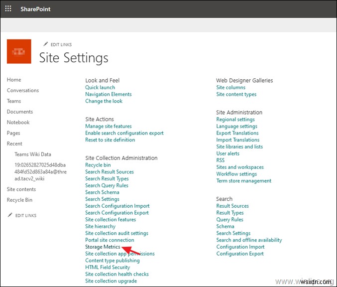 FIX:SharePoint 공간이 부족합니다. 이 사이트의 저장 공간이 거의 부족합니다.