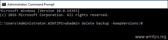 Server 2016/2012에서 Windows Server 백업을 삭제하는 방법.