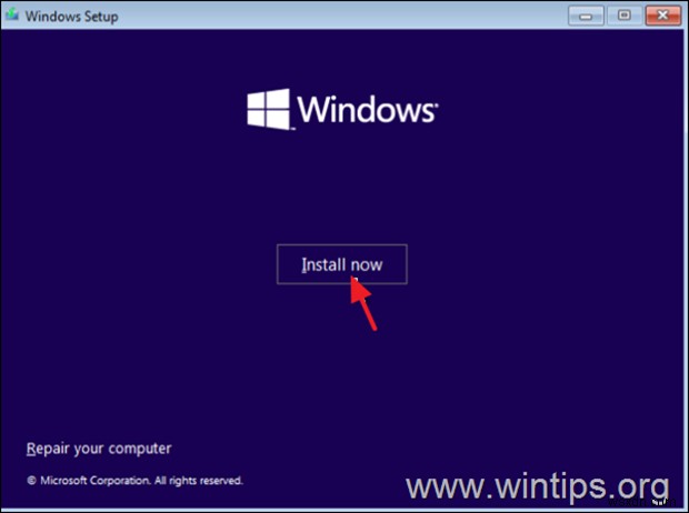 TPM v1.2 장치의 USB에서 Windows 11을 설치하는 방법.