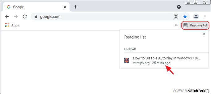 데스크톱 또는 모바일에서 Chrome 읽기 목록을 활성화하거나 제거하는 방법.