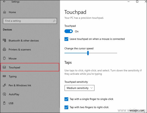 FIX:Windows 10에서 터치패드 설정이 누락되었습니다.