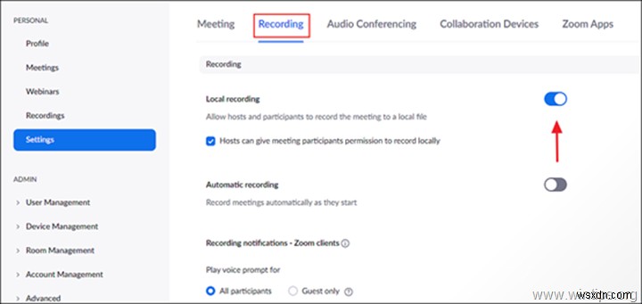 Windows 10에서 Zoom 회의를 녹화하는 방법.