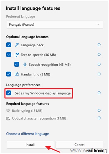 Windows 11 표시 언어를 변경하는 방법.