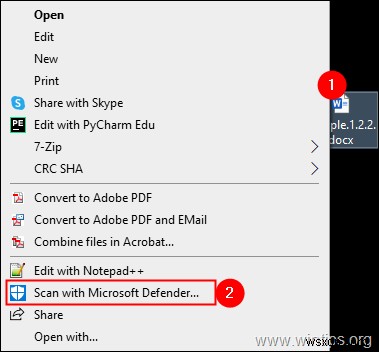 Windows Defender를 사용하여 폴더, 파일 또는 전체 시스템에서 맬웨어를 검사하는 방법.