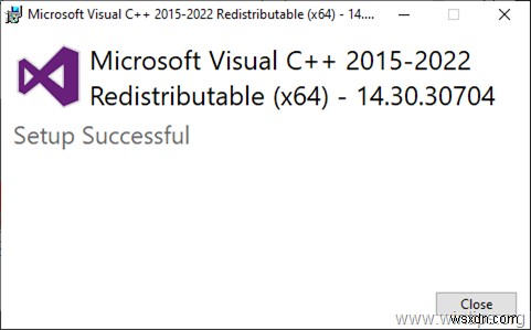 Visual C++ 2015 런타임 라이브러리 설치 방법.