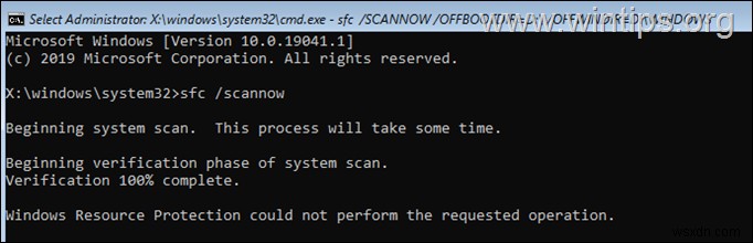 FIX:Windows 리소스 보호가 SFC /SCANNOW 명령에서 요청된 작업을 수행할 수 없음(해결됨)