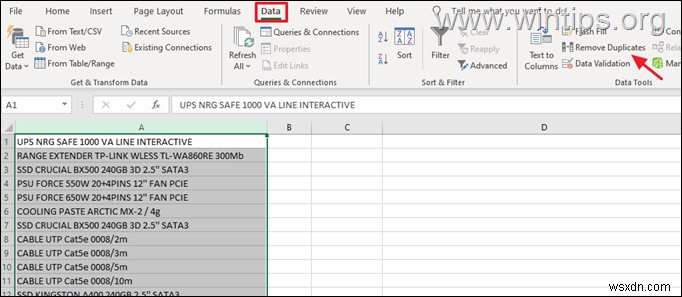 Excel에서 중복 항목을 찾고 제거하는 방법.