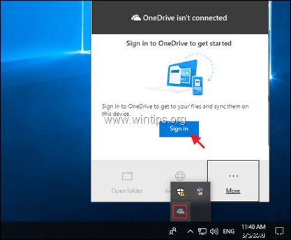 Windows 10에서 OneDrive 앱을 재설정하는 방법.