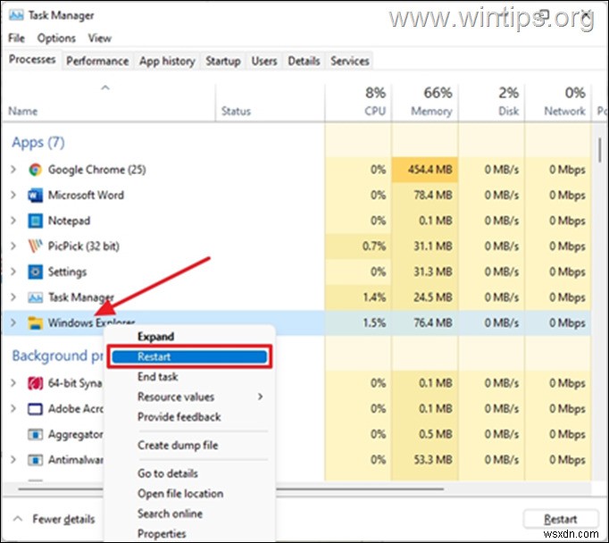 FIX:Windows 11 시작 메뉴 또는 작업 표시줄이 없거나 응답하지 않습니다.