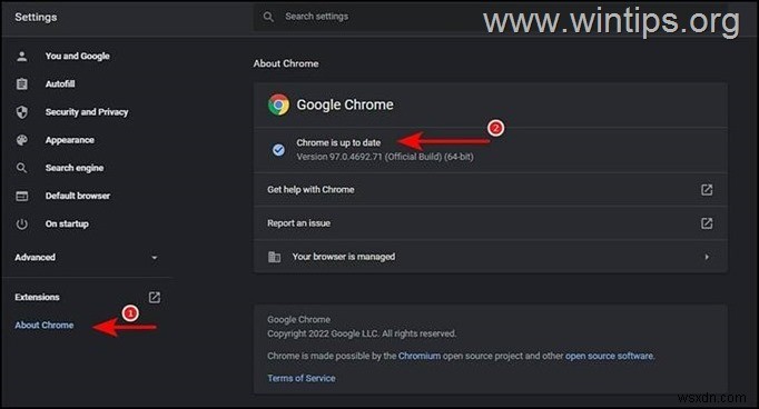 FIX:Chrome 또는 Edge의 STATUS BREAKPOINT 오류. (해결됨)