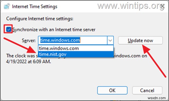 FIX:Windows 10이 시간을 동기화하지 않습니다. (해결됨)