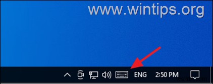 Windows 10에서 화상 키보드를 활성화/비활성화하는 방법.