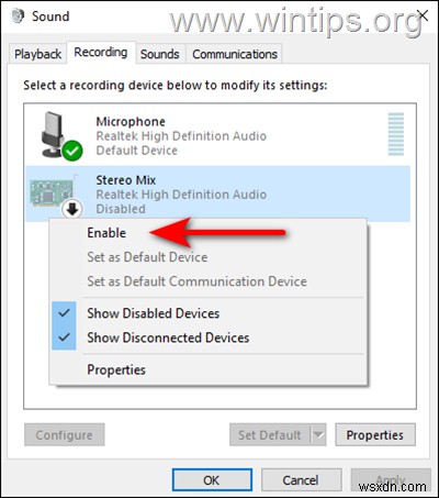 Windows 11/10에서 녹음 장치로 표시되지 않는 경우 스테레오 믹스를 활성화하는 방법.