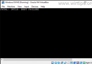 수정:VirtualBox 치명적:INT18:부팅 실패. (해결됨)