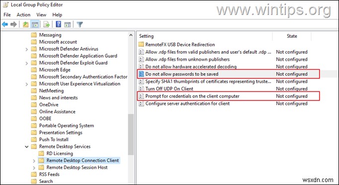 FIX:Windows가 원격 데스크톱 자격 증명을 저장하지 않습니다. (해결됨) 